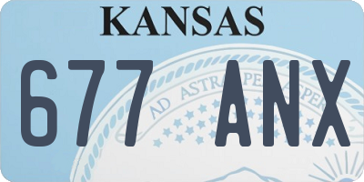 KS license plate 677ANX