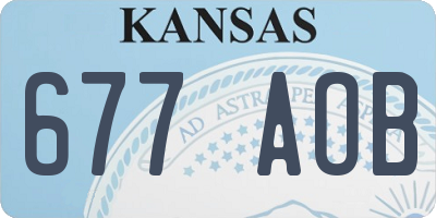 KS license plate 677AOB