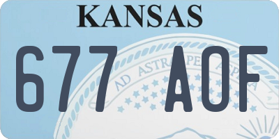 KS license plate 677AOF