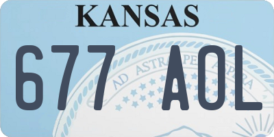 KS license plate 677AOL