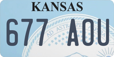 KS license plate 677AOU