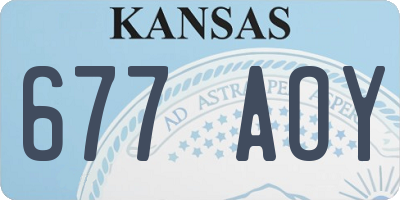 KS license plate 677AOY
