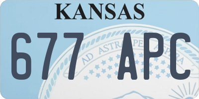 KS license plate 677APC
