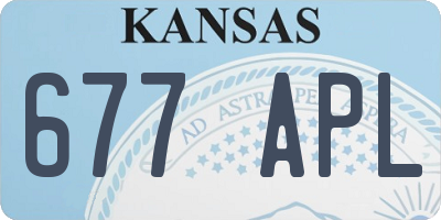 KS license plate 677APL