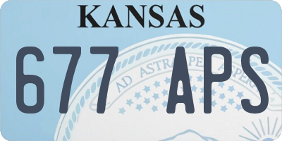 KS license plate 677APS