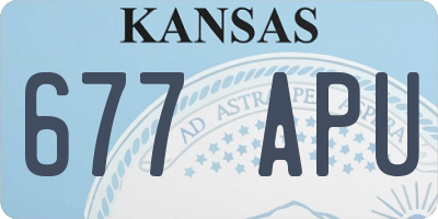 KS license plate 677APU