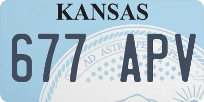 KS license plate 677APV