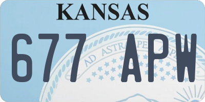 KS license plate 677APW