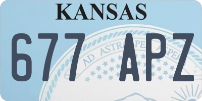 KS license plate 677APZ
