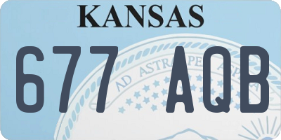 KS license plate 677AQB