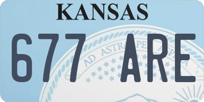 KS license plate 677ARE