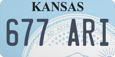 KS license plate 677ARI