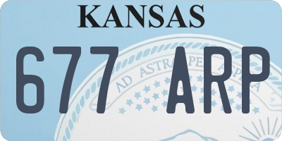 KS license plate 677ARP