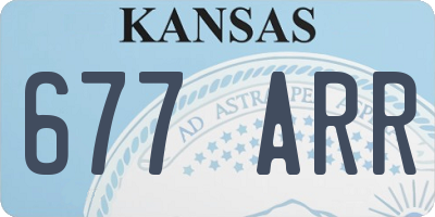 KS license plate 677ARR