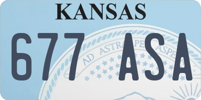 KS license plate 677ASA