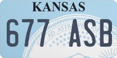 KS license plate 677ASB
