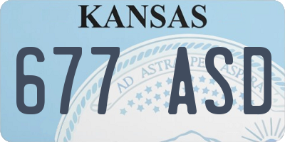 KS license plate 677ASD