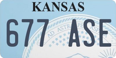 KS license plate 677ASE