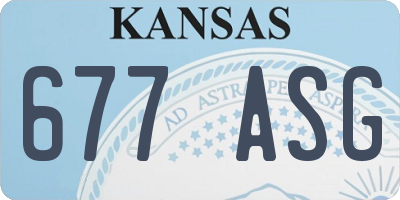 KS license plate 677ASG