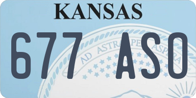 KS license plate 677ASO