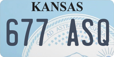 KS license plate 677ASQ