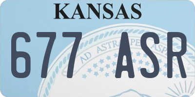 KS license plate 677ASR