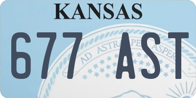 KS license plate 677AST