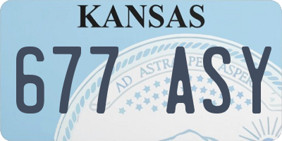 KS license plate 677ASY