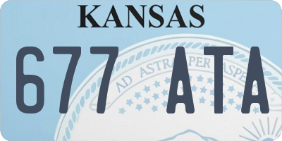 KS license plate 677ATA