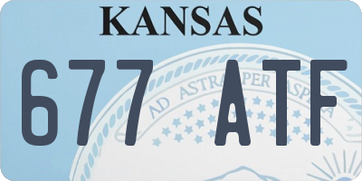 KS license plate 677ATF