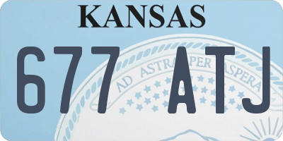 KS license plate 677ATJ
