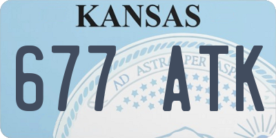 KS license plate 677ATK