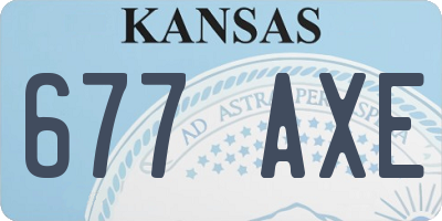 KS license plate 677AXE