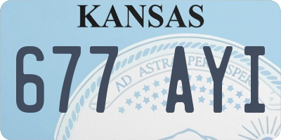 KS license plate 677AYI