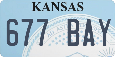 KS license plate 677BAY