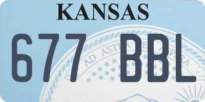 KS license plate 677BBL