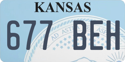 KS license plate 677BEH