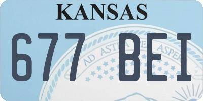 KS license plate 677BEI