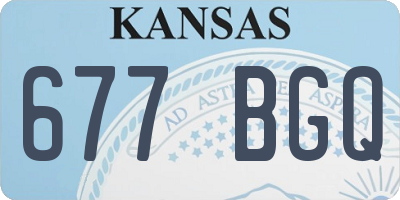 KS license plate 677BGQ