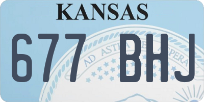 KS license plate 677BHJ