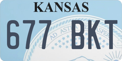 KS license plate 677BKT
