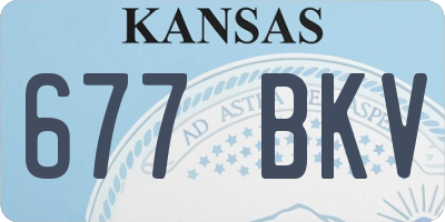 KS license plate 677BKV