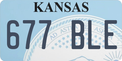 KS license plate 677BLE