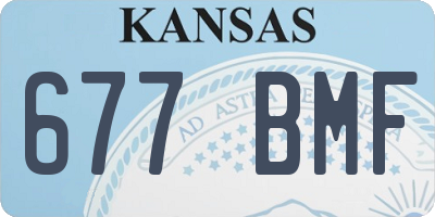 KS license plate 677BMF