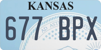 KS license plate 677BPX