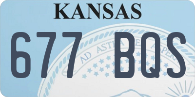 KS license plate 677BQS