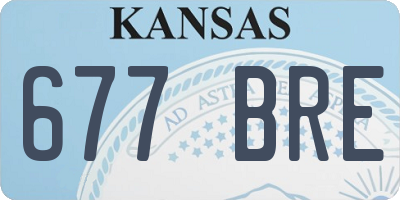 KS license plate 677BRE
