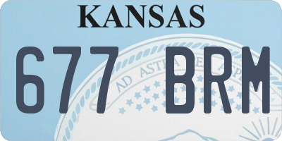 KS license plate 677BRM