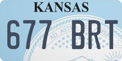 KS license plate 677BRT