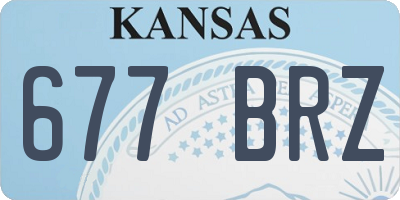 KS license plate 677BRZ